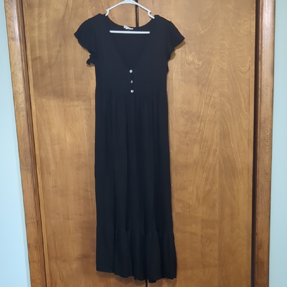 See You Monday M Black Maxi Dress
